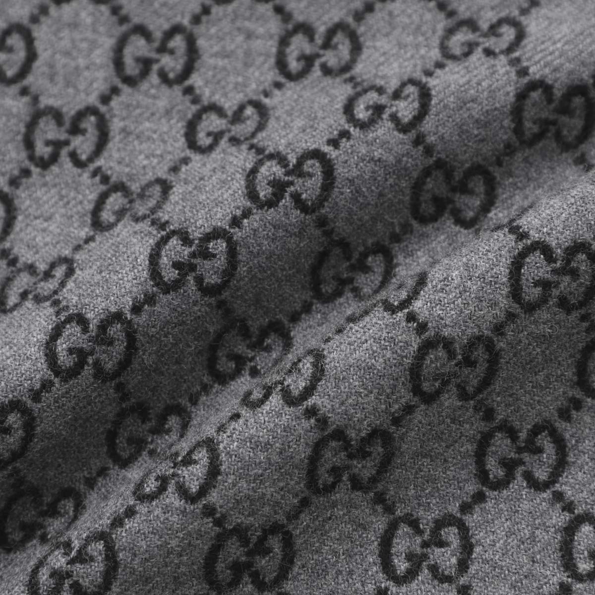 GUCCI 黒色ラメ　GGパターン ストール グッチ GUCCI スカーフ バンダナ ストール ネイビー メンズ