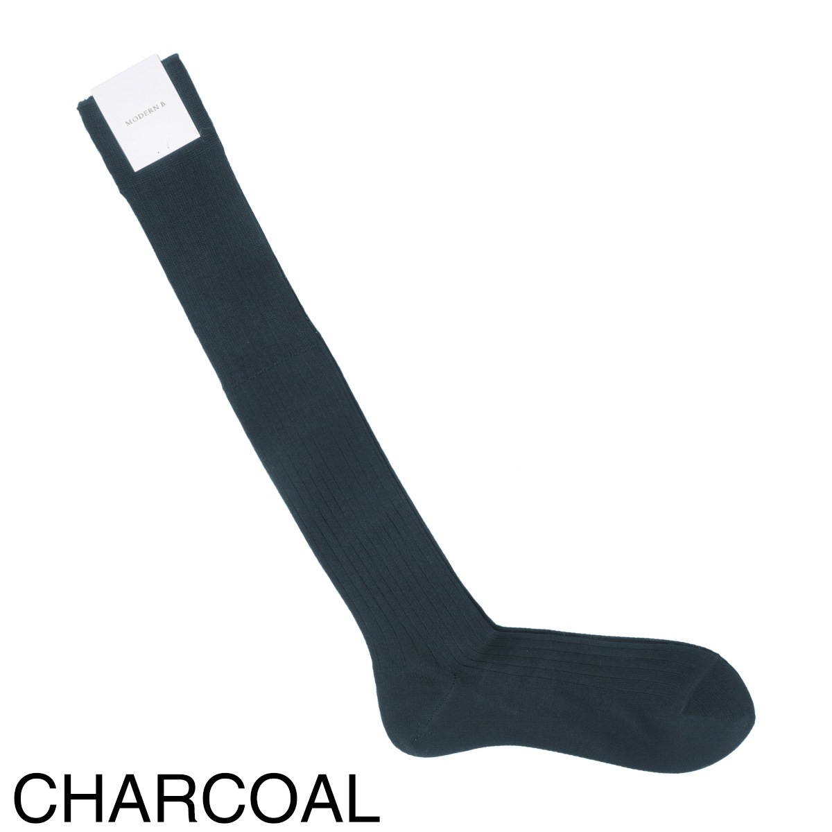 『ネコポス対応(3点まで)』MODERN B. モダンブルー 靴下/ソックス/エジプト綿 ワイドリブ ロングホーズ 相当サイズ 25-26cm【返品交換不可】 メンズ