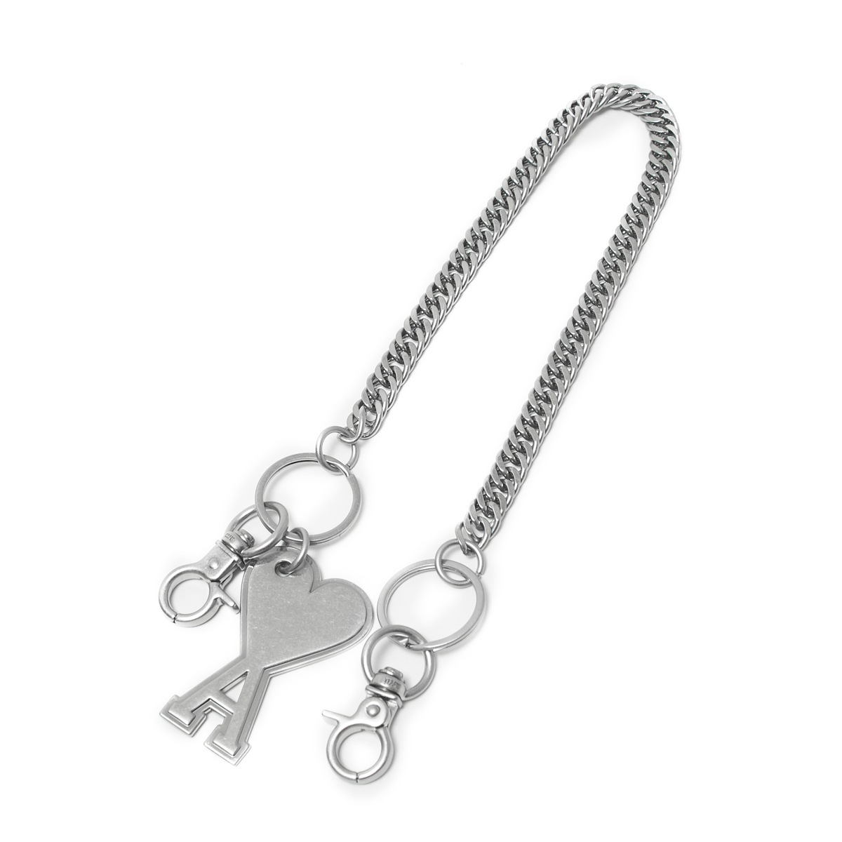 AMI アミ キーリング/バッグチャームシルバー/ADC CHAIN KEYRING