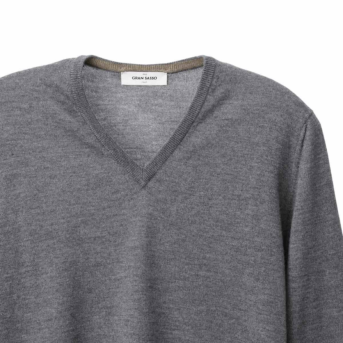 Gran Sasso グランサッソ Vネック ニット【大きいサイズあり