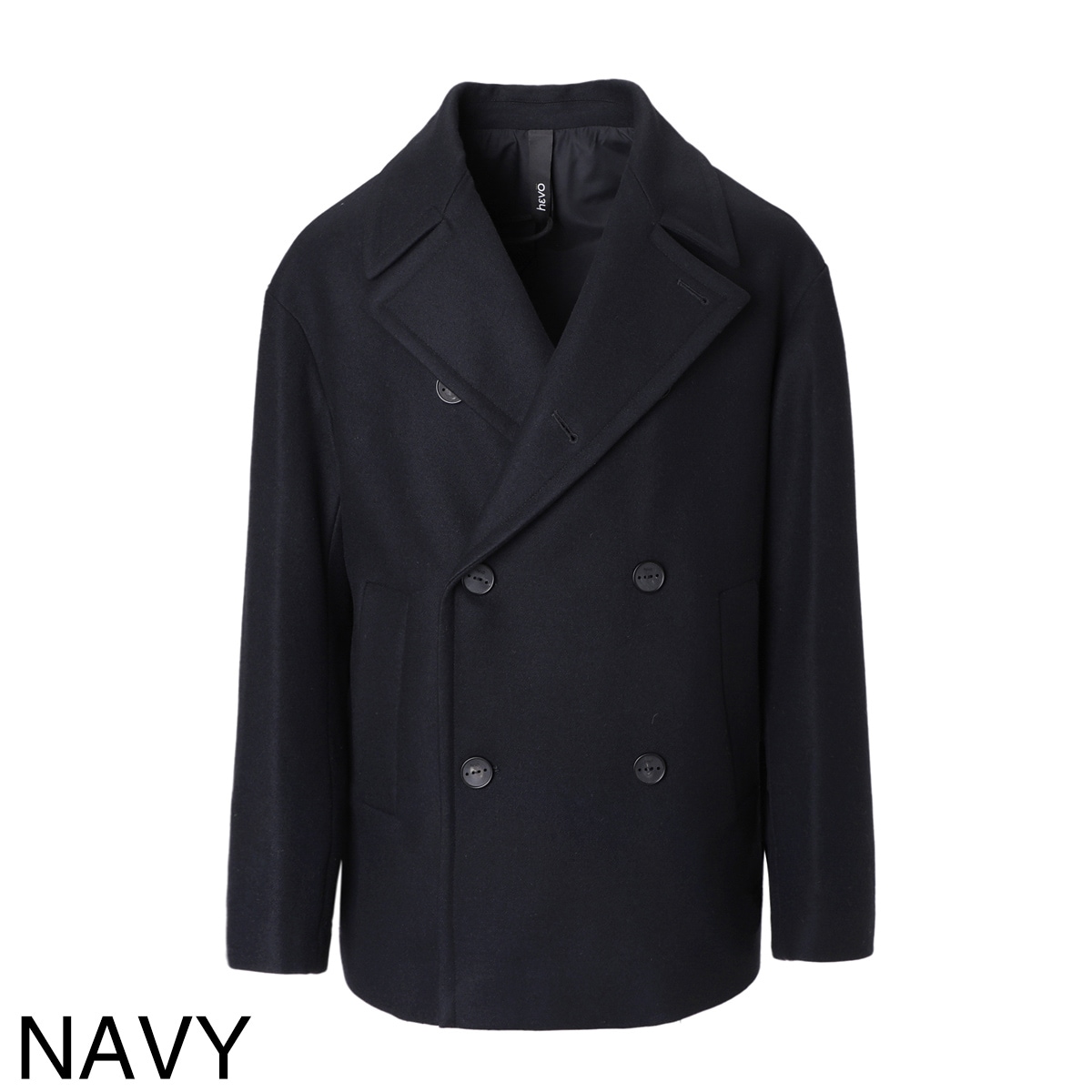 hevo / ピーコート/--/ウール/BLK アウトレット】【ラスト1点】HEVO イーヴォ ピーコート/TRANI メンズ