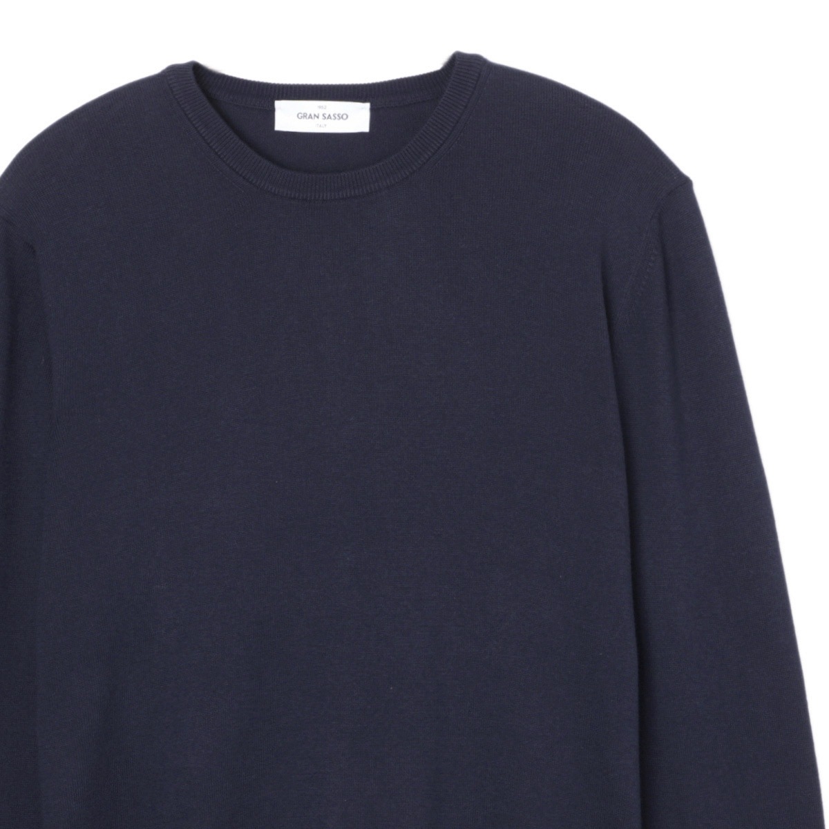 Gran Sasso ネイビー クルーネックセーター【50】 Gran Sasso グランサッソ クルーネック セーター/PARICOLLO M/L
