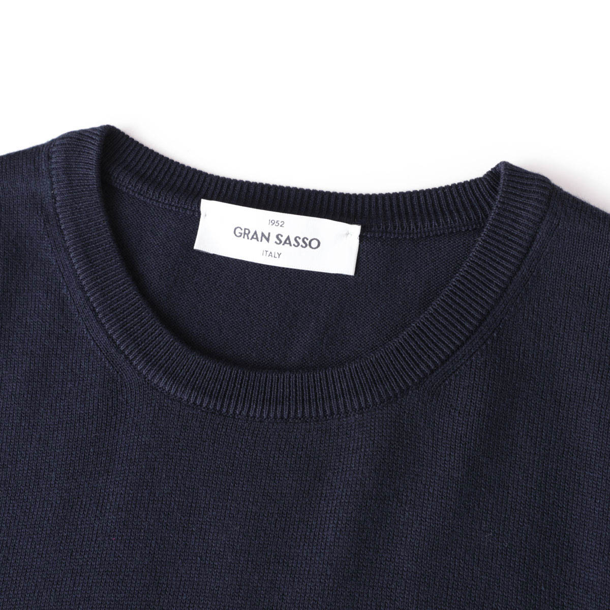 Gran Sasso グランサッソ クルーネック セーター/PARICOLLO M/L 12G【大きいサイズあり】 メンズ