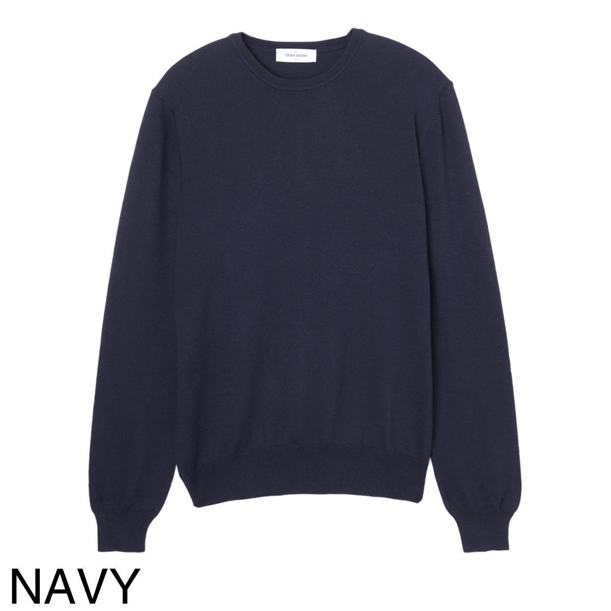 Gran Sasso ネイビー クルーネックセーター【50】 Gran Sasso グランサッソ クルーネック セーター/PARICOLLO M/L