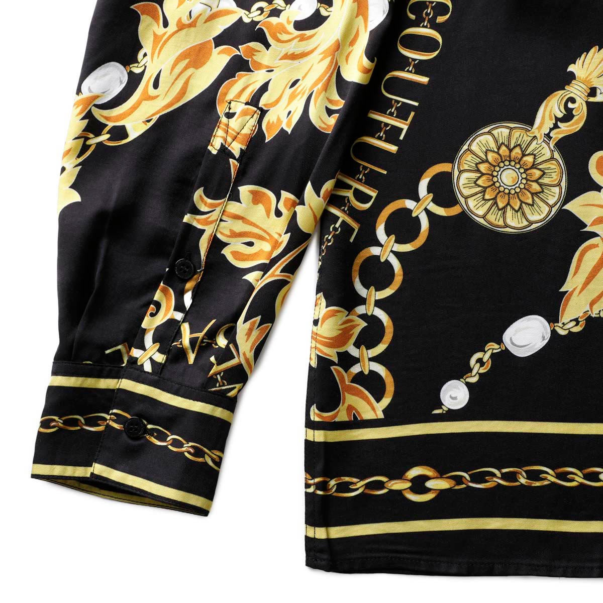 VERSACE JEANS COUTURE ヴェルサーチェ 長袖レギュラーカラーシャツ/総