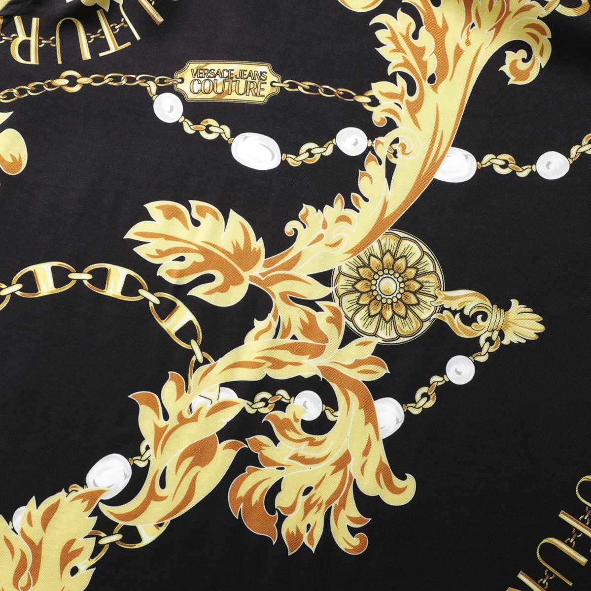 VERSACE JEANS COUTURE ヴェルサーチェ 長袖レギュラーカラーシャツ/総