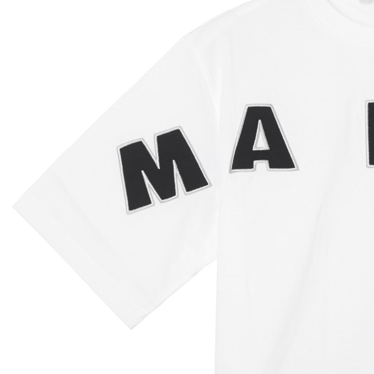 【アウトレット】【ラスト1点】MARNI マルニ クルーネックTシャツ/KIDS キッズ ガールズ/ロゴ刺繍 Ｔシャツ レディース