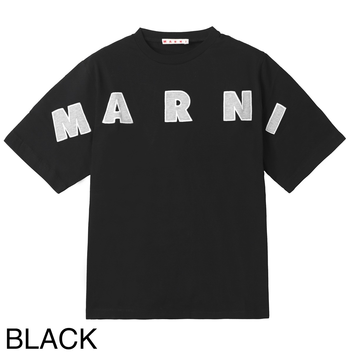 【アウトレット】【ラスト1点】MARNI マルニ クルーネックTシャツ/KIDS キッズ ガールズ/ロゴ刺繍 Ｔシャツ レディース
