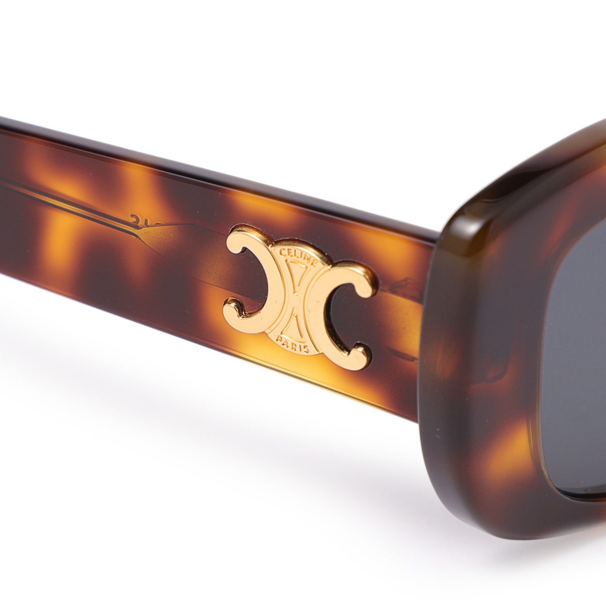 CELINE EYEWEAR Maxi Triomphe ラウンドフレーム トータスシェル