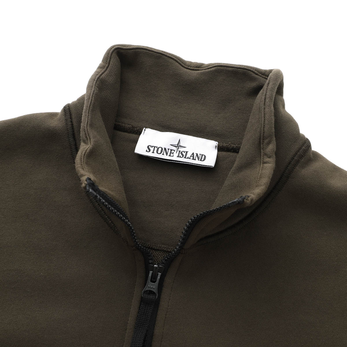 『STONE 』ウールとコットンのジップアップフリース STONE ISLAND』ウールとコットンのジップアップフリース
