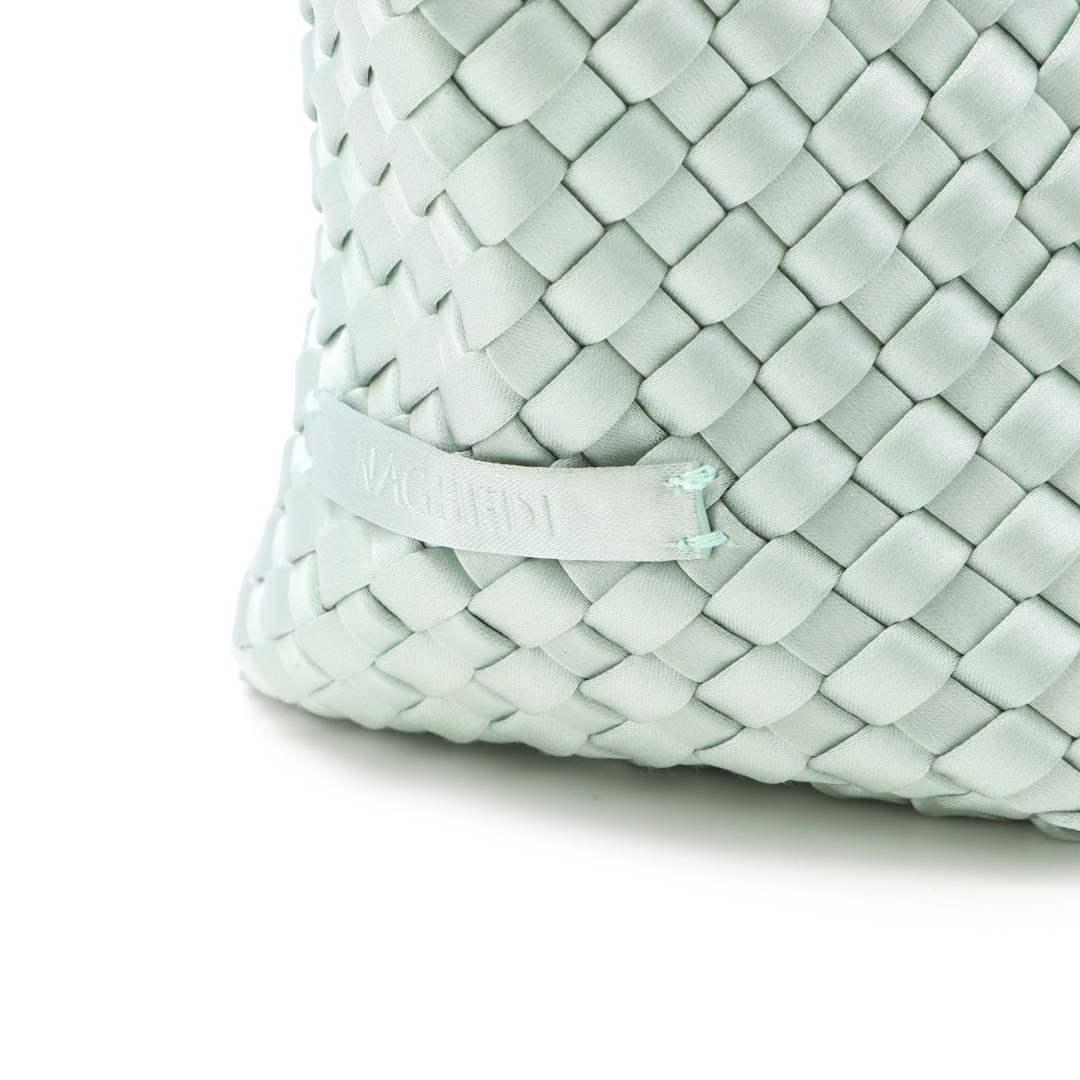 NAGHEDI ナゲディ トートバッグ/ハンドバッグ/St. Barths Petit Tote Satin セント バルト プチトート 小さめ メッシュ ネオプレン 軽量 編み込み レディース