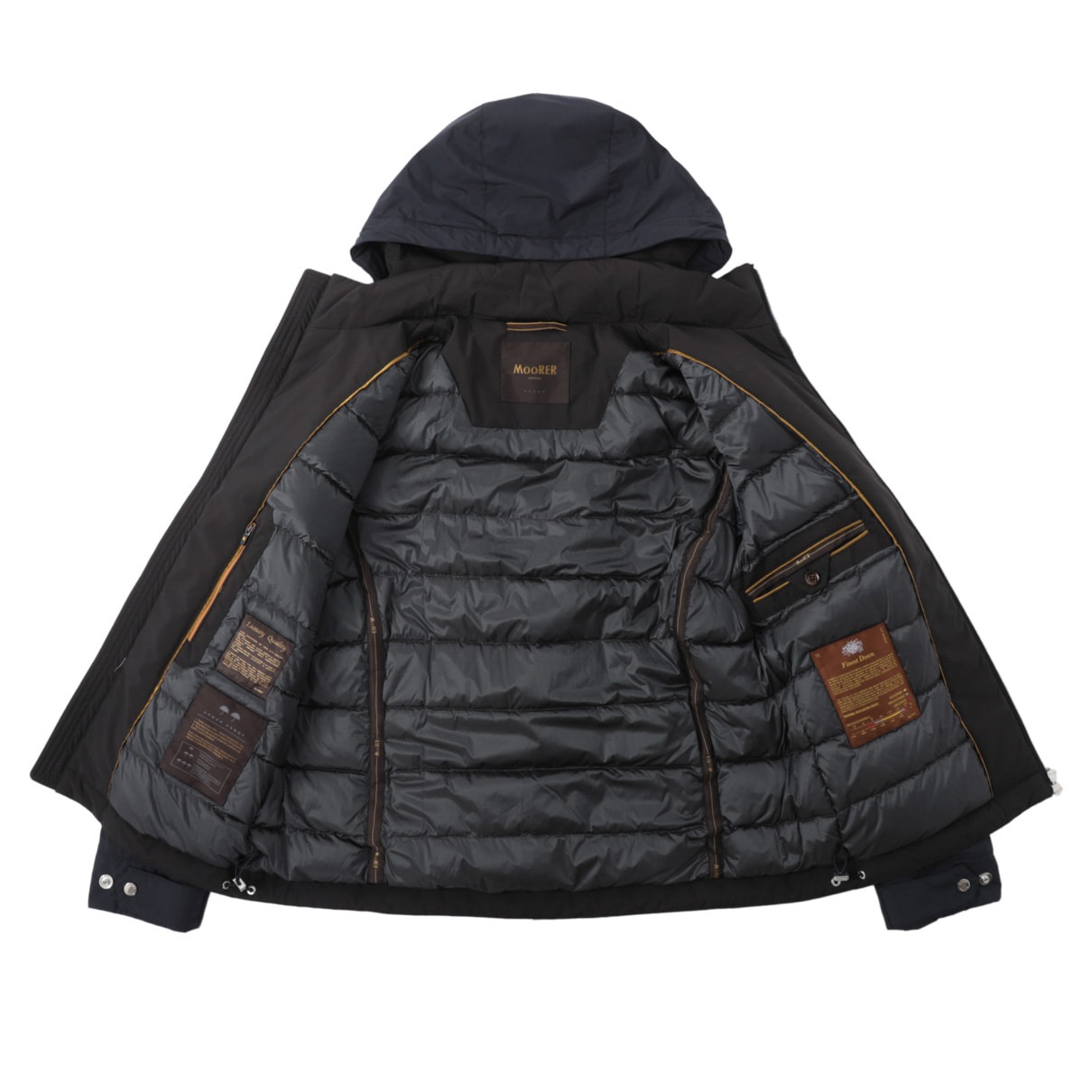 MOORER ムーレー ダウンブルゾン/フーデッドブルゾン/ACQUA ALBINI-STP