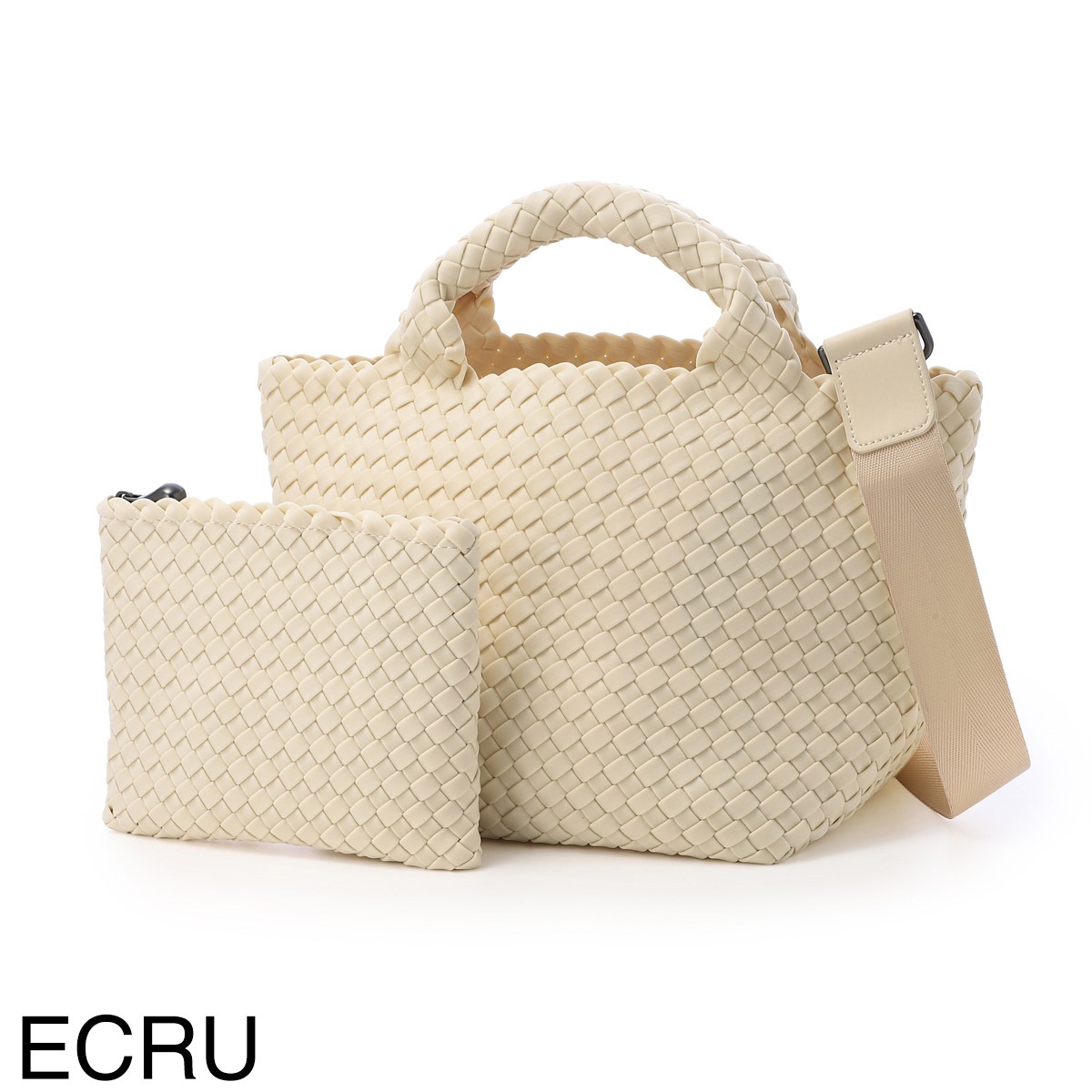 NAGHEDI ナゲディ トートバッグ 2WAY/クロスボディバッグ/St. Barths Small Tote セント バース スモール トート ポーチ付き Sサイズ メッシュ ネオプレン 軽量 編み込み レディース