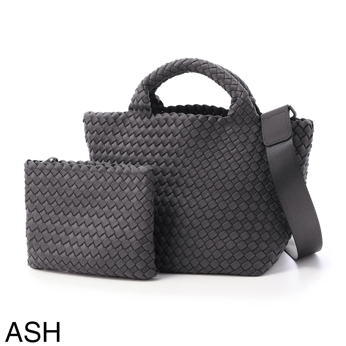 NAGHEDI ナゲディ トートバッグ 2WAY/クロスボディバッグ/St. Barths Small Tote セント バース スモール トート ポーチ付き Sサイズ メッシュ ネオプレン 軽量 編み込み レディース