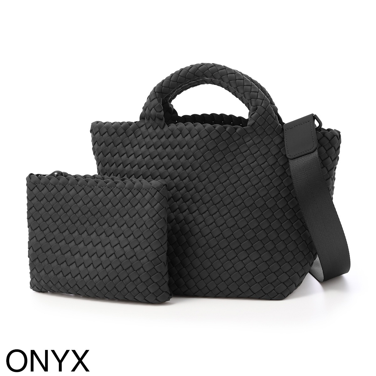 NAGHEDI ナゲディ トートバッグ 2WAY/クロスボディバッグ/St. Barths Small Tote セント バース スモール トート ポーチ付き Sサイズ メッシュ ネオプレン 軽量 編み込み レディース