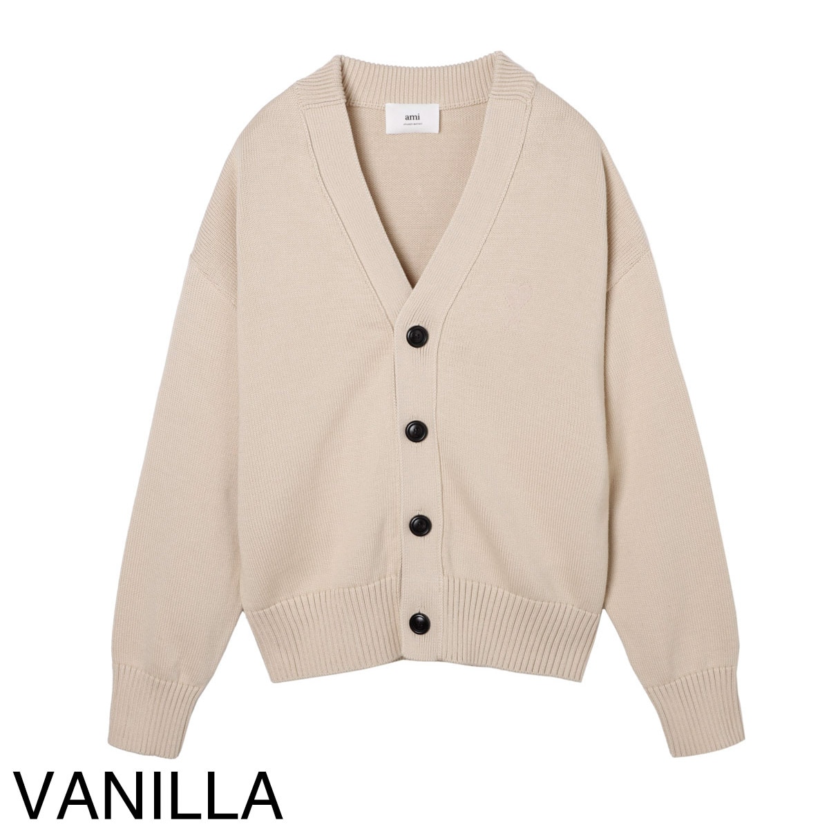 アウトレット】AMI アミ Vネック カーディガン/AMI DE COEUR ADC
