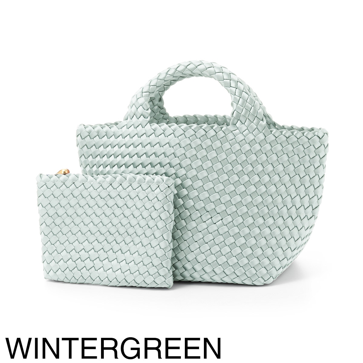 NAGHEDI ナゲディ トートバッグ/ハンドバッグ/St. Barths Small Tote Satin セント バース スモール トート ポーチ付き Sサイズ メッシュ ネオプレン 軽量 編み込み レディース