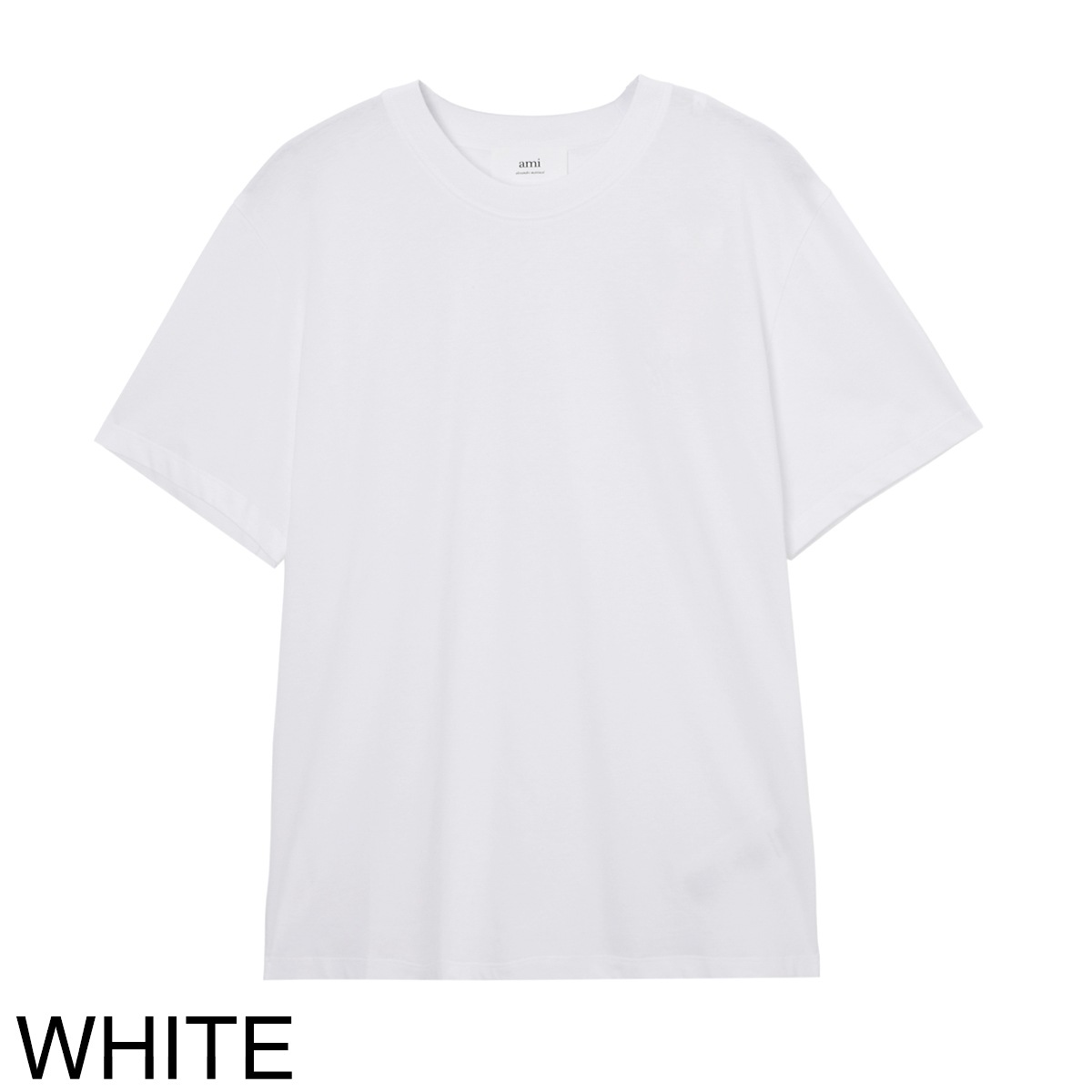 AMI CREWNECK T-SHIRT アミ クルーネックTシャツ WHITE AMI アミ クルーネックTシャツ/AMI DE COEUR TSHIRT | メンズ