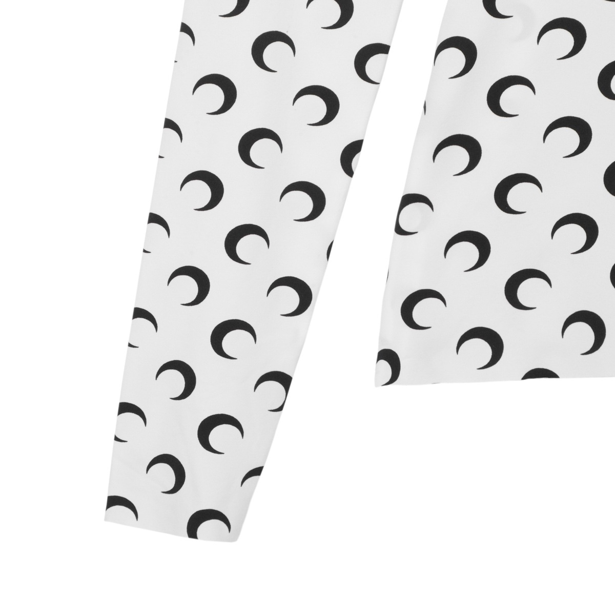 【アウトレット】【ラスト1点】MARINE SERRE マリーン セル クルーネック長袖カットソー/REGENERATED AOM JERSEY LONG SLEEVES SECOND SKIN レディース