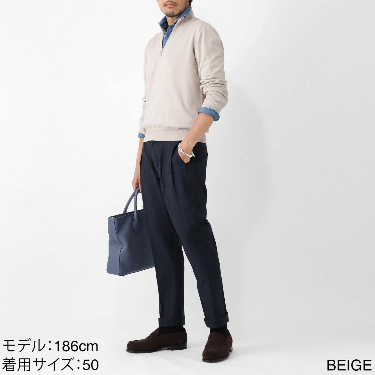 Gran Sasso グランサッソ ハーフジップニット【大きいサイズあり】 メンズ