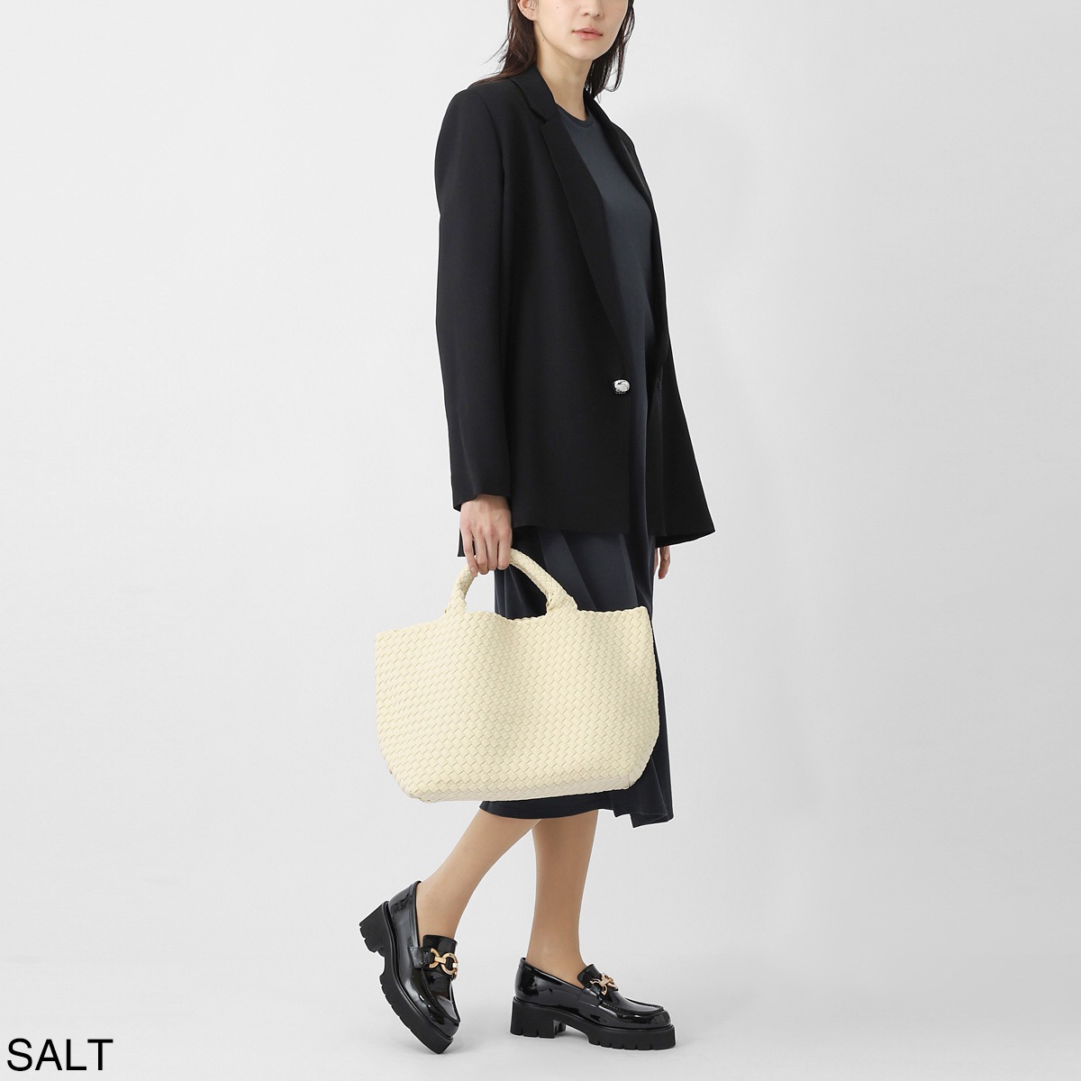 ド*ラ様 新品 NAGHEDI ナゲディ★セントバース トートバッグ M 黒 NAGHEDI ナゲディ トートバッグ/St. Barths Medium Tote セント バース