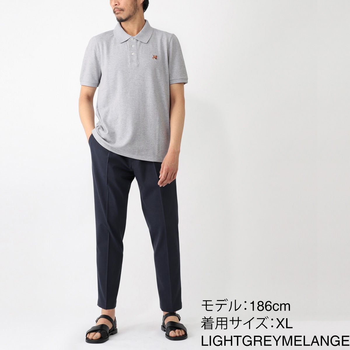MAISON KITSUNE メゾンキツネ ポロシャツ/FOX HEAD PATCH REGULAR POLO メンズ