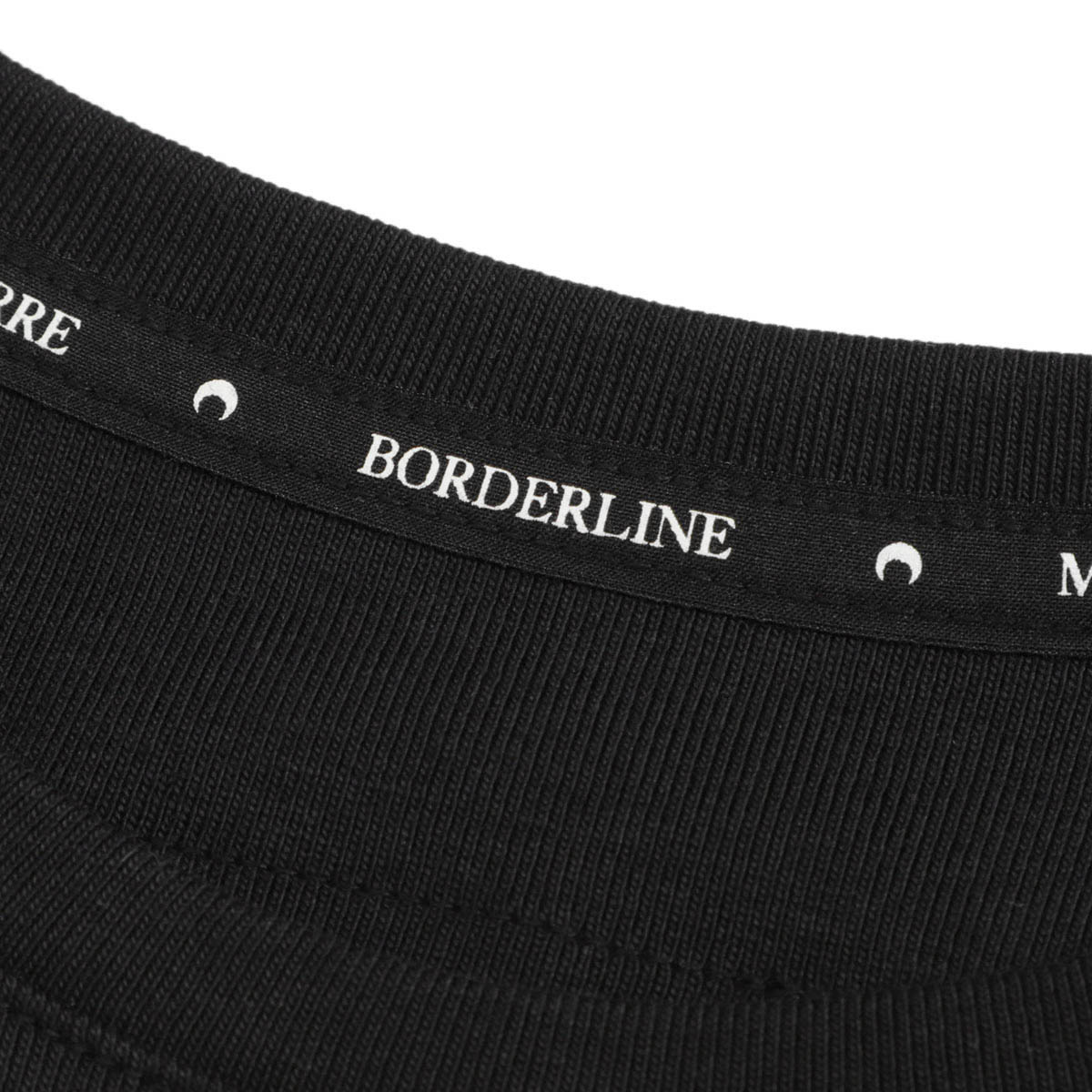 【アウトレット】MARINE SERRE マリーン セル クルーネックTシャツ/ORGANIC COTTON 1X1 RIB T-SHIRT レディース