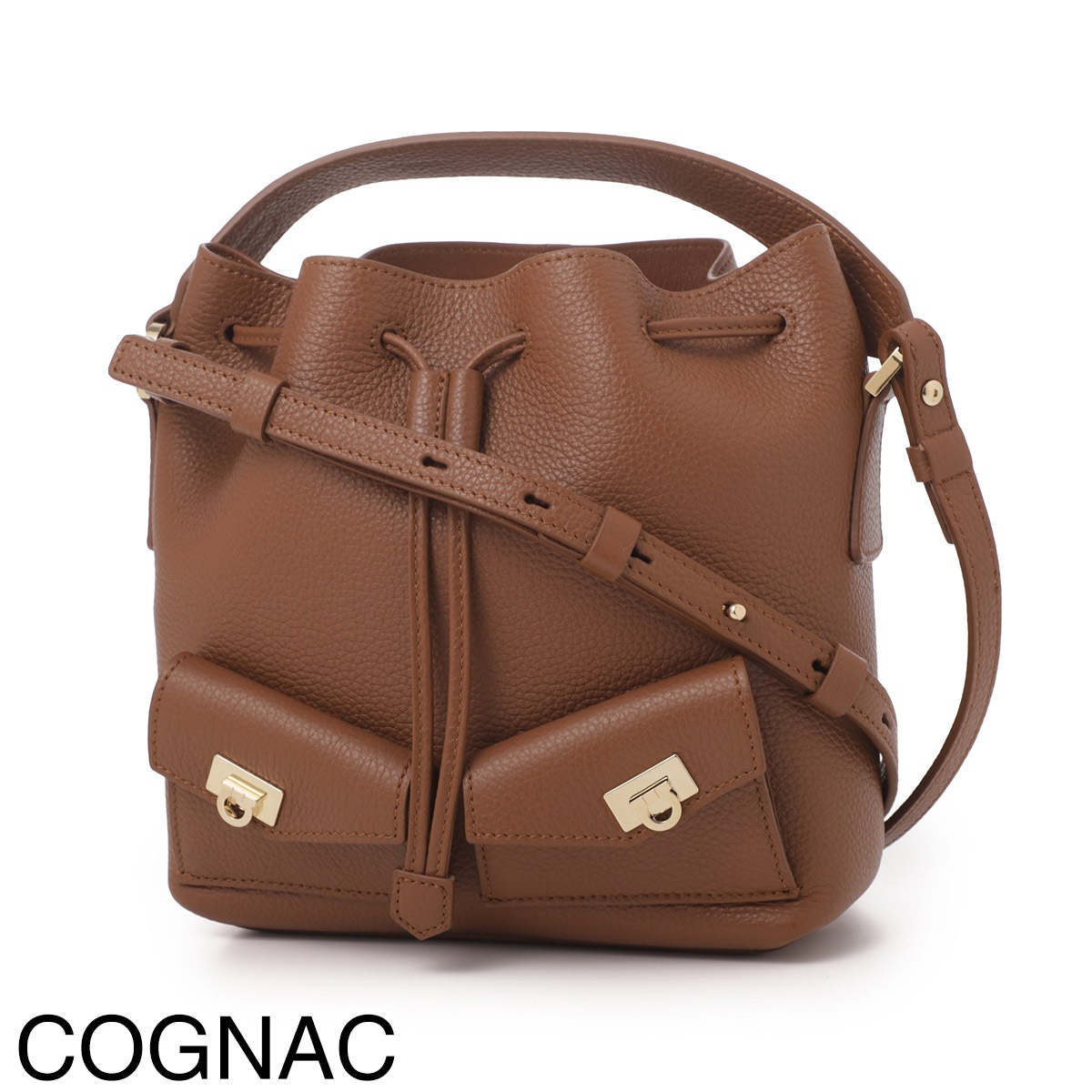 フェラガモ　ブラック　バケットバッグ ゴールドバックル バケットバッグ - ウィメンズ | Ferragamo