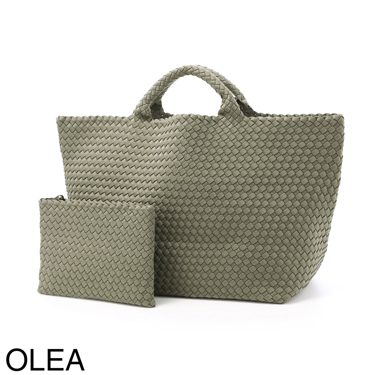 NAGHEDI ナゲディ トートバッグ/St. Barths Large Tote セント バース ラージ トート ポーチ付き Lサイズ 小さめ メッシュ ネオプレン 軽量 編み込み レディース