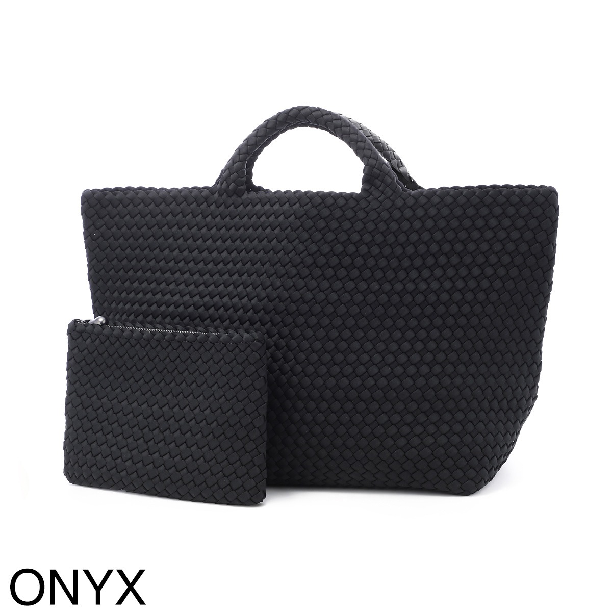 NAGHEDI ナゲディ トートバッグ/St. Barths Large Tote セント バース ラージ トート ポーチ付き Lサイズ 小さめ メッシュ ネオプレン 軽量 編み込み レディース