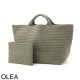 NAGHEDI ナゲディ トートバッグ/St. Barths Large Tote セント バース ラージ トート ポーチ付き Lサイズ 小さめ メッシュ ネオプレン 軽量 編み込み レディース