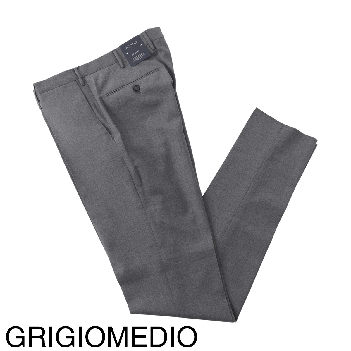 INCOTEX インコテックス ノープリーツ スラックス/ウールパンツ/SLIM