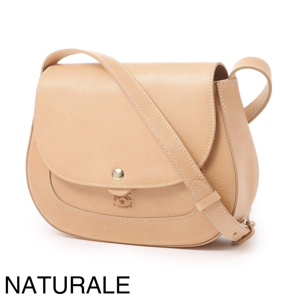新品 イルビゾンテ ショルダーバッグ 斜めがけ BSA001 ナチュラル ヌメ IL BISONTE イルビゾンテ ショルダーバッグ/クロスボディバッグ