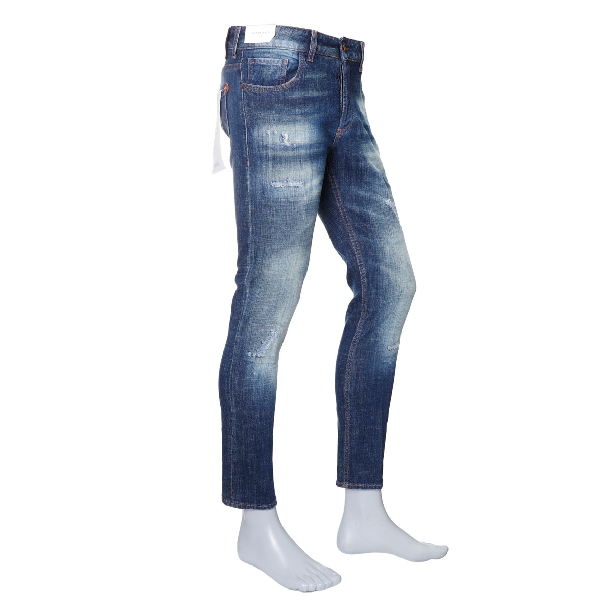 【アウトレット】entre amis アントレアミ ボタンフライジーンズ/5 TK DENIM CORTO【大きいサイズあり】 メンズ