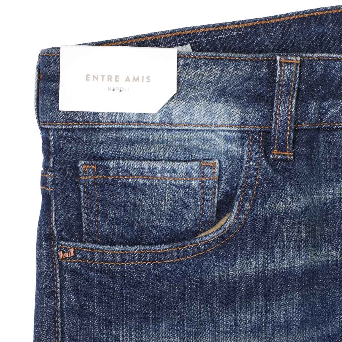 【アウトレット】entre amis アントレアミ ボタンフライジーンズ/5 TK DENIM CORTO【大きいサイズあり】 メンズ