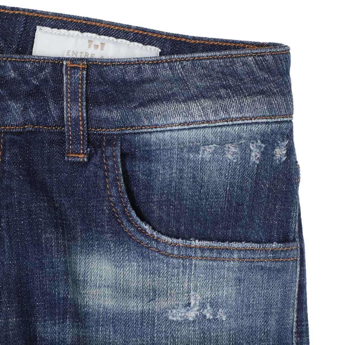 【アウトレット】entre amis アントレアミ ボタンフライジーンズ/5 TK DENIM CORTO【大きいサイズあり】 メンズ