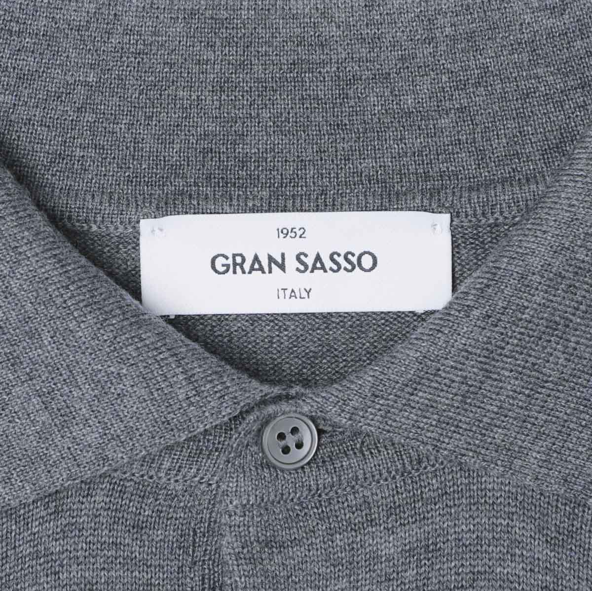 Gran Sasso グランサッソ 長袖ニットポロシャツ【大きいサイズあり】 メンズ