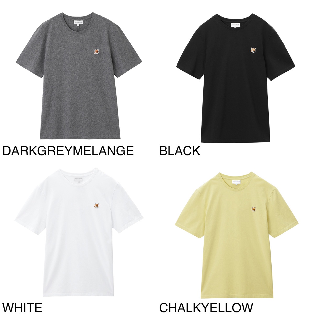【アウトレット】『ネコポス対応(1点まで)』MAISON KITSUNE メゾンキツネ クルーネックTシャツ/FOX HEAD PATCH REGULAR TEE SHIRT メンズ