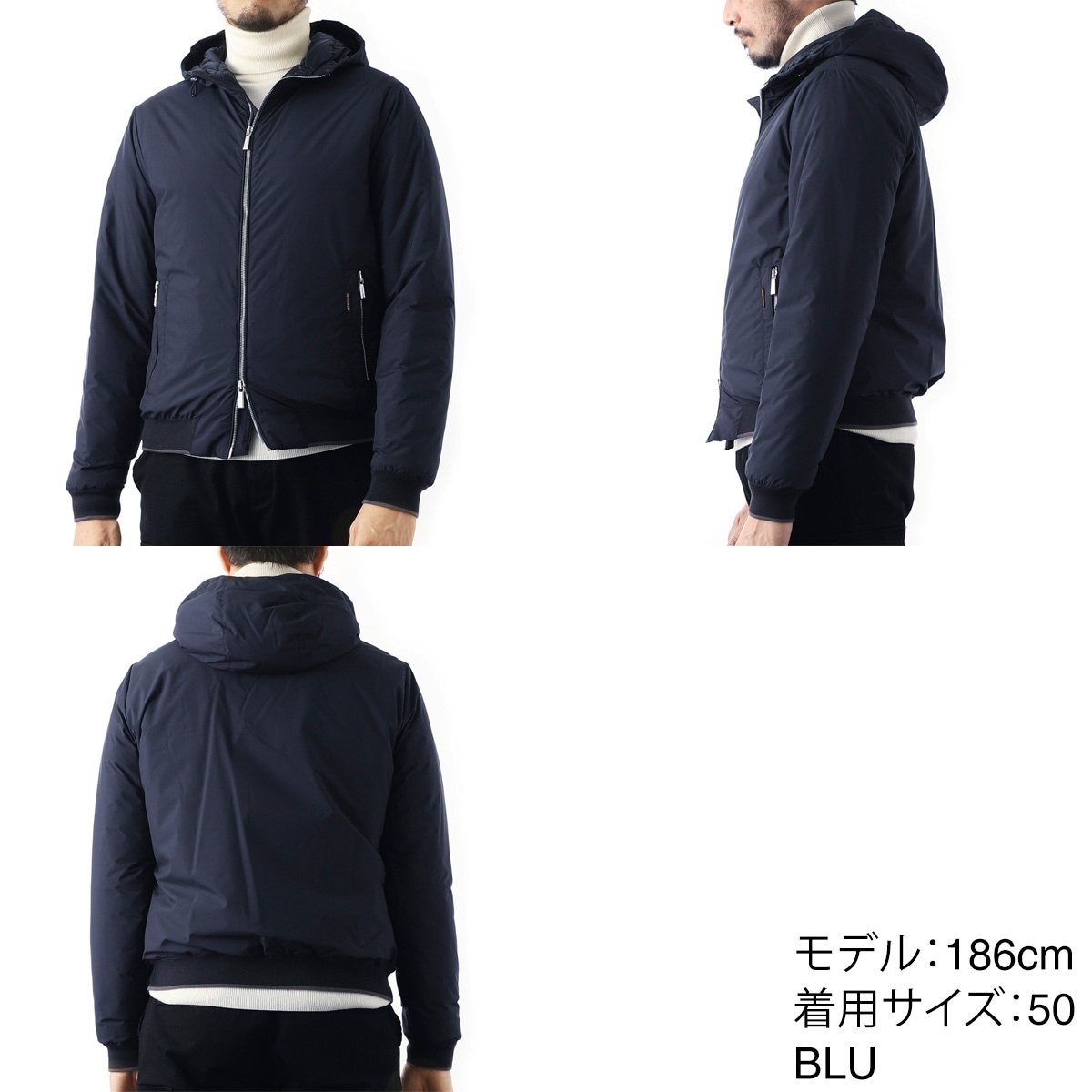 MOORER ムーレー ボンバージャケット JILL-STP ポケット フード 351012660_5.jpg