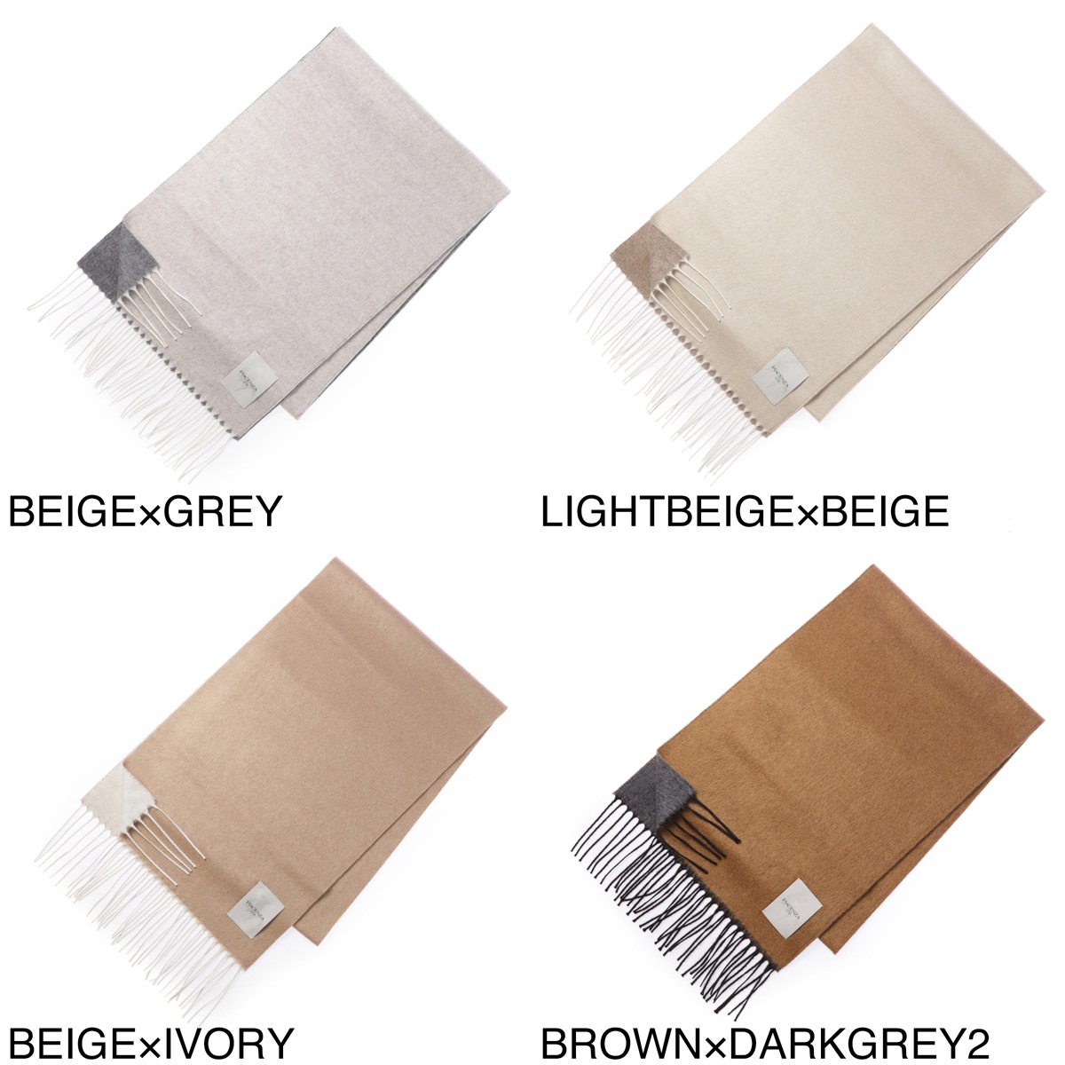 PIACENZA CASHMERE ピアチェンツァ カシミア シルク×カシミヤ リバーシブルマフラー/ストール/BICOLOR SCARF