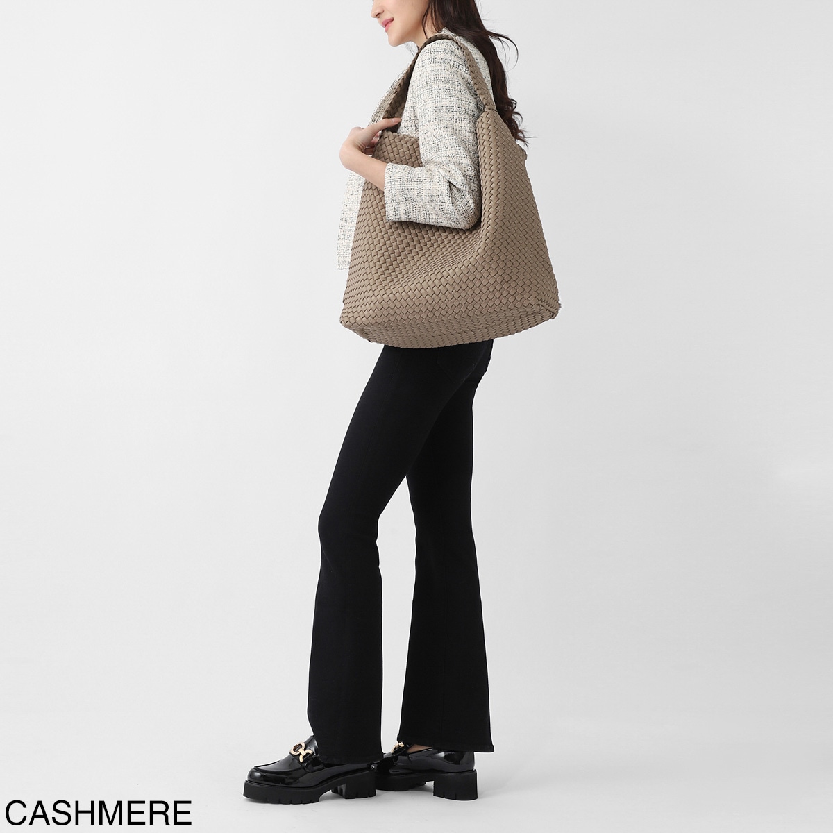 NAGHEDI ナゲディ ショルダーバッグ/Nomad Large Hobo ノマドラージホーボー ハンドバッグ メッシュ ネオプレン 軽量 編み込み レディース