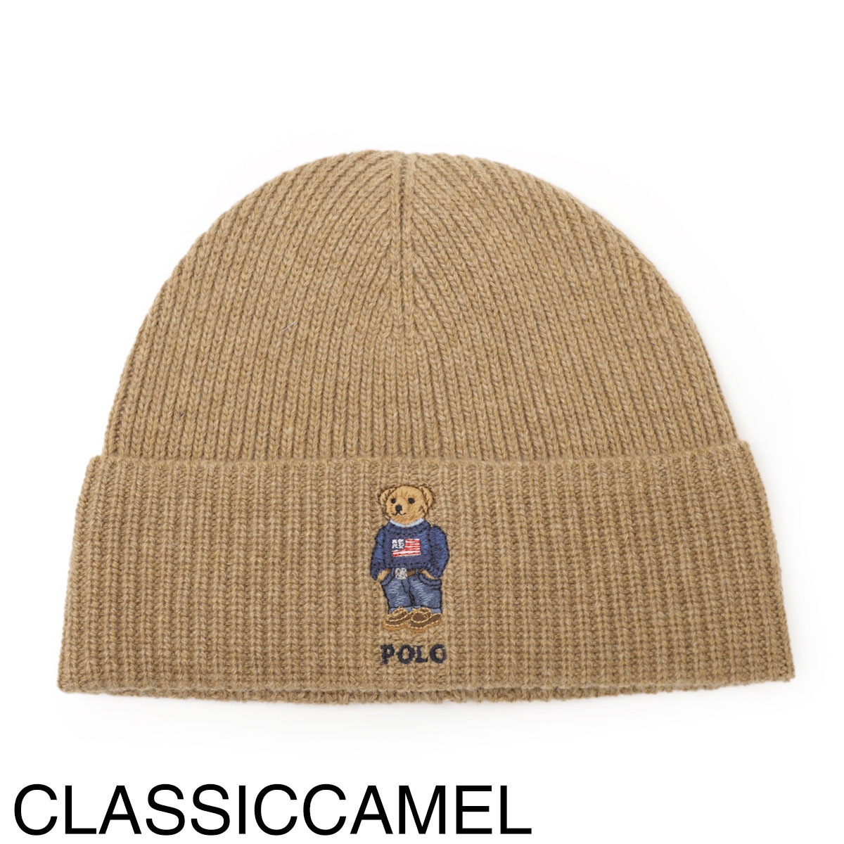 『ネコポス対応(3点まで)』POLO RALPH LAUREN ポロラルフローレン ニットキャップ/ビーニー/SOLID FLAG BEAR BEANIE