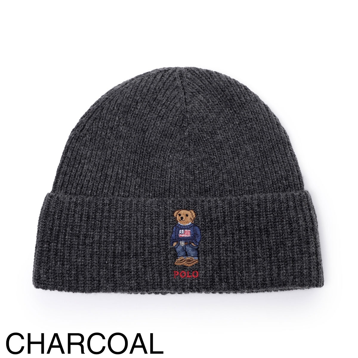 『ネコポス対応(3点まで)』POLO RALPH LAUREN ポロラルフローレン ニットキャップ/ビーニー/SOLID FLAG BEAR BEANIE