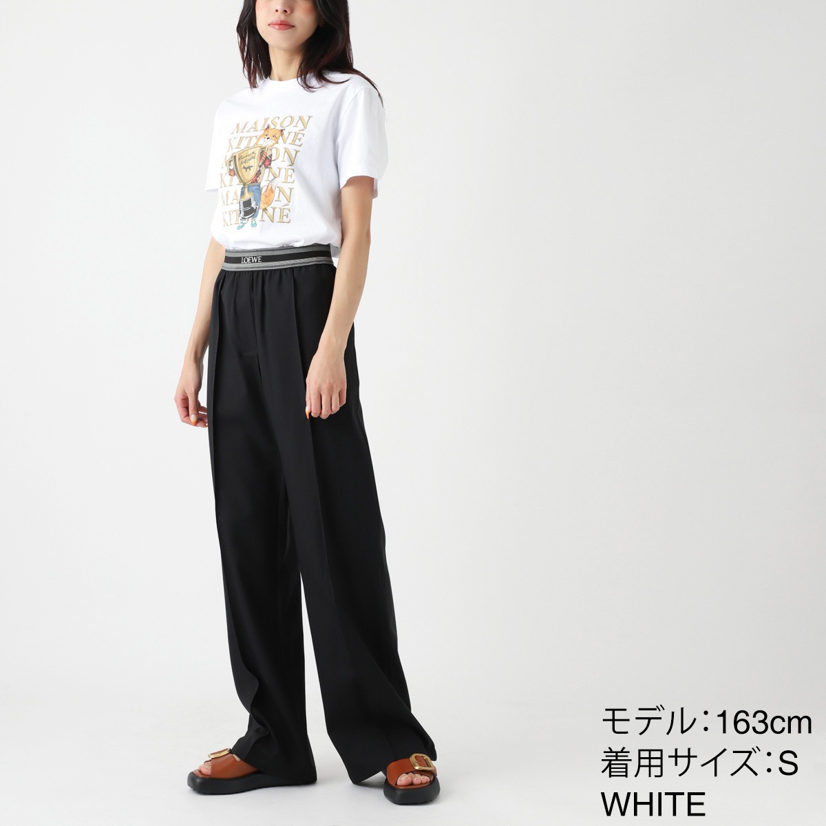 【決算SALE】MAISON KITSUNE メゾンキツネ クルーネックTシャツ/FOX CHAMPION REGULAR TEE-SHIRT レディース