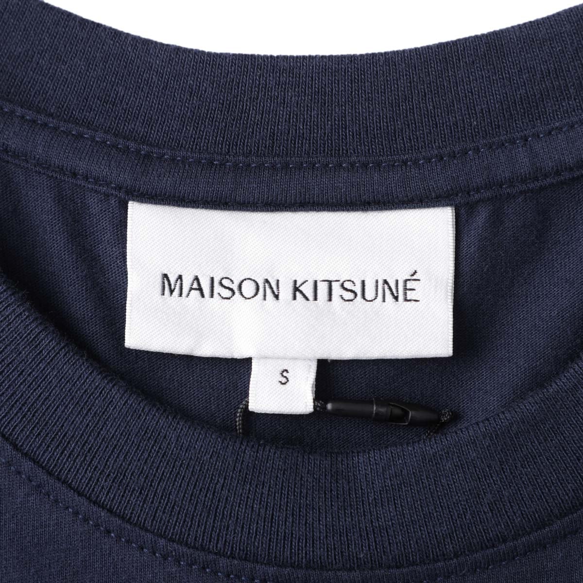 メゾンキツネ MAISON KITSUNE クルーネックTシャツ FOX CHAMPION REGULAR TEE-SHIRT レディース lw00113kj0008-p480-navy アウトレット】MAISON KITSUNE メゾンキツネ クルーネックT