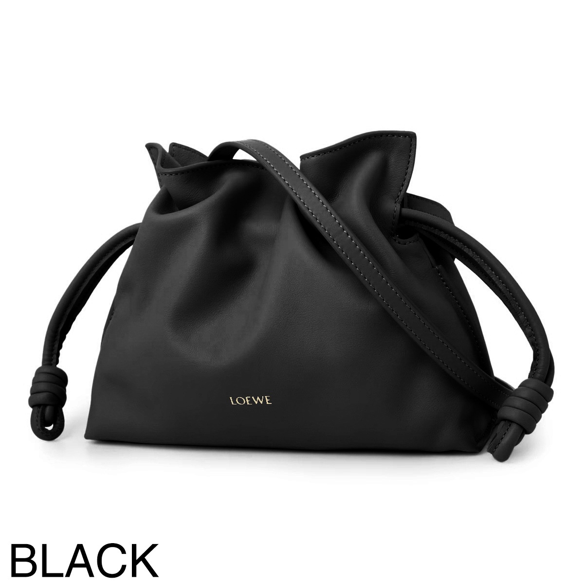 LOEWE ブラック クラッチバッグ 難あり LOEWE ロエベ クラッチバッグ KNOT T POUCH ノット Tポーチ