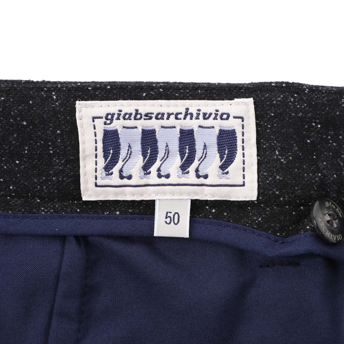 GIAB'S ARCHIVIO ジャブス アルキヴィオ ワンプリーツ スラックス/ウールパンツ/DANTE700/P メンズ