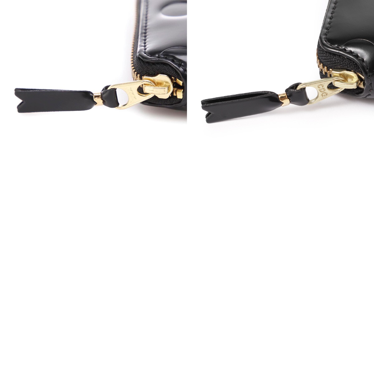 COMME des GARCONS コム デ ギャルソン 2つ折り財布 小銭入れ付き/POLKA DOTS EMBOSSED