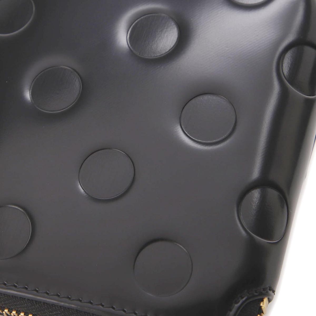 COMME des GARCONS コム デ ギャルソン 2つ折り財布 小銭入れ付き/POLKA DOTS EMBOSSED