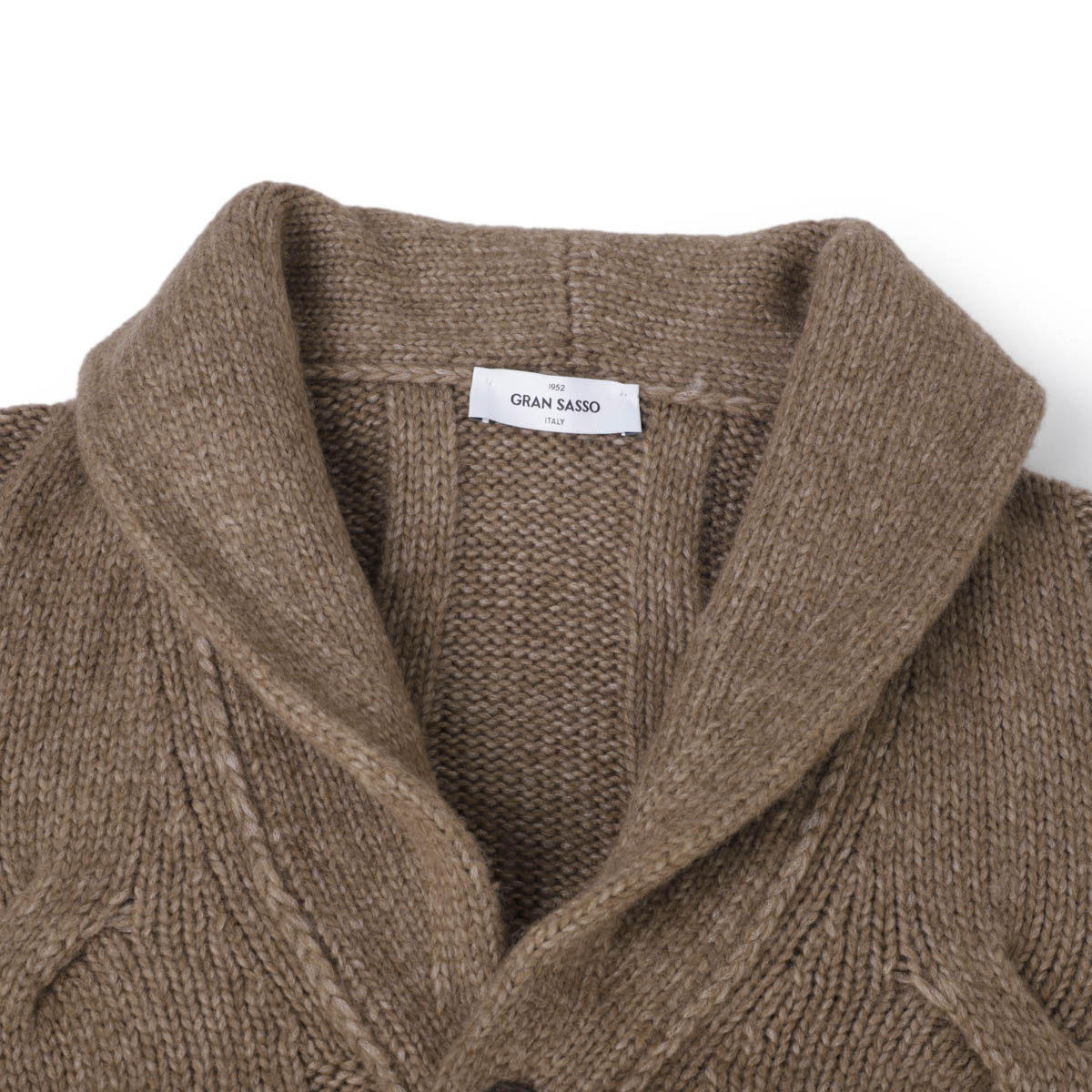 Gran Sasso グランサッソ ショールカラーニットカーディガン【大きい